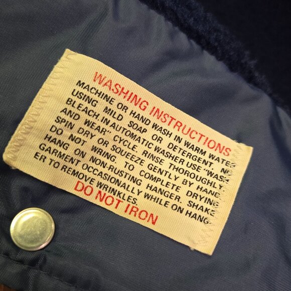 Vintage Sears Mens Normcore Navy Blue Quilted Jacket S Classic - Picture 5 of 12